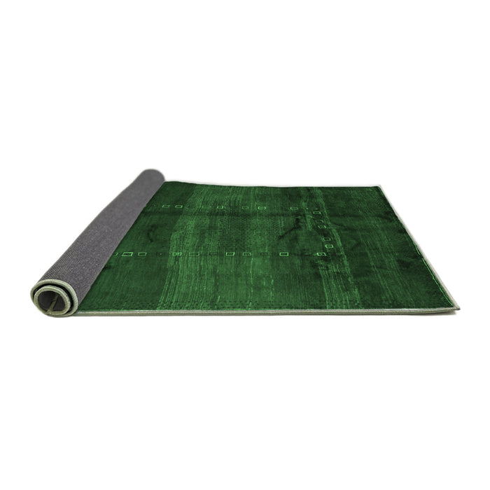 Sideview of Abstract Emerald Green Contemporary Rug, con1401emgrn