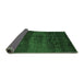 Sideview of Abstract Emerald Green Contemporary Rug, con1401emgrn