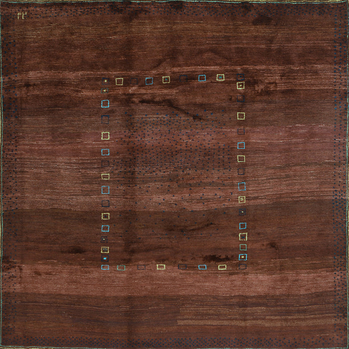 Square Machine Washable Abstract Light Blue Contemporary Rug, wshcon1401lblu