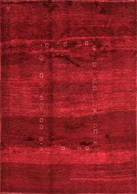 Abstract Red Contemporary Rug, con1401red