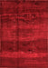 Abstract Red Contemporary Area Rugs