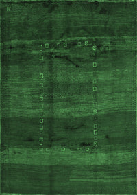 Abstract Emerald Green Contemporary Rug, con1401emgrn