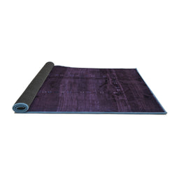 Sideview of Abstract Blue Contemporary Rug, con1401blu