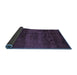 Sideview of Abstract Blue Contemporary Rug, con1401blu