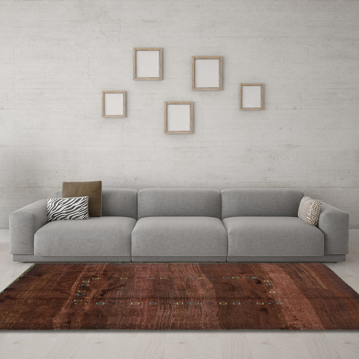 Machine Washable Abstract Light Blue Contemporary Rug in a Living Room, wshcon1401lblu