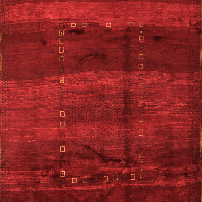 Serging Thickness of Machine Washable Abstract Orange Contemporary Area Rugs, wshcon1401org