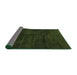 Thickness of Contemporary Dark Forest Green Modern Rug, con1402