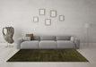 Machine Washable Abstract Brown Contemporary Rug in a Living Room,, wshcon1402brn