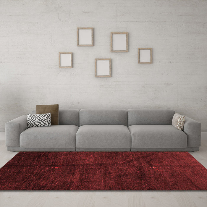 Contemporary Red Washable Rugs