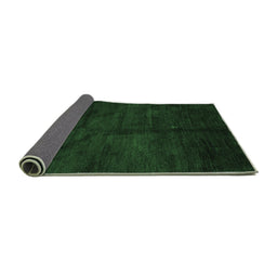 Sideview of Abstract Emerald Green Contemporary Rug, con1402emgrn