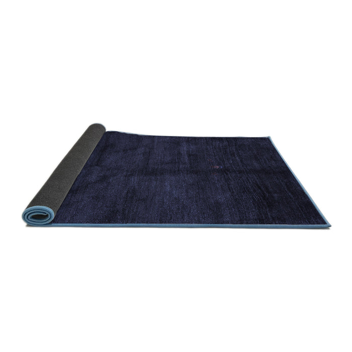 Sideview of Abstract Blue Contemporary Rug, con1402blu
