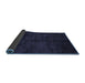 Sideview of Abstract Blue Contemporary Rug, con1402blu