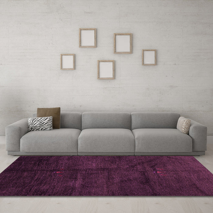 Machine Washable Abstract Pink Contemporary Rug in a Living Room, wshcon1402pnk
