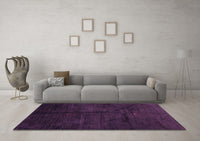 Machine Washable Abstract Purple Contemporary Rug, wshcon1402pur