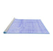 Sideview of Machine Washable Solid Blue Modern Rug, wshcon1403blu