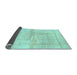 Sideview of Solid Light Blue Modern Rug, con1403lblu