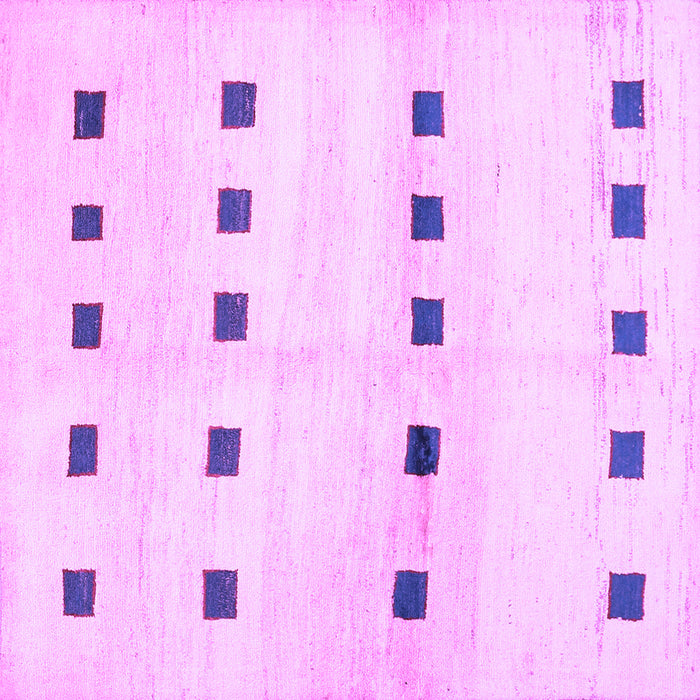 Square Solid Purple Modern Rug, con1404pur