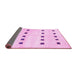 Sideview of Solid Pink Modern Rug, con1404pnk