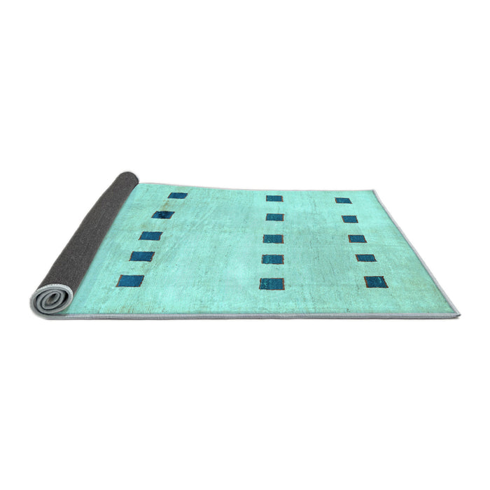 Sideview of Solid Light Blue Modern Rug, con1404lblu