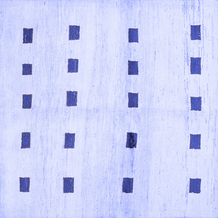 Square Machine Washable Solid Blue Modern Rug, wshcon1404blu