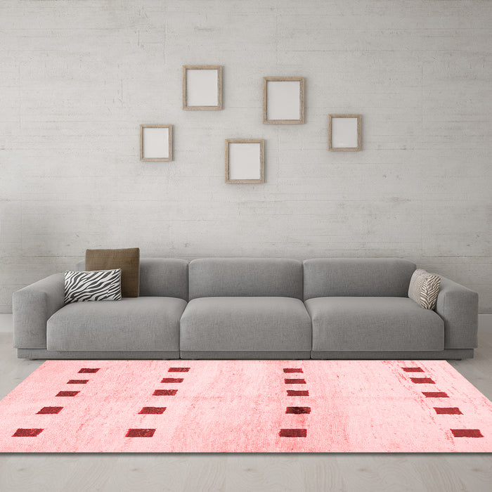 Modern Red Washable Rugs