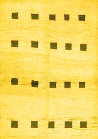 Solid Yellow Modern Rug, con1404yw