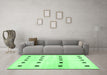 Machine Washable Solid Emerald Green Modern Area Rugs in a Living Room,, wshcon1404emgrn