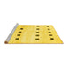 Sideview of Machine Washable Solid Yellow Modern Rug, wshcon1404yw