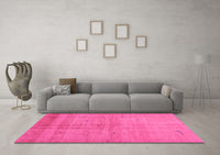 Machine Washable Abstract Pink Contemporary Rug, wshcon1405pnk
