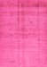 Machine Washable Abstract Pink Contemporary Rug, wshcon1405pnk