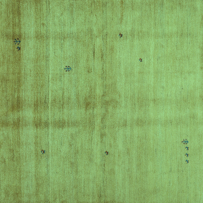 Square Abstract Turquoise Contemporary Rug, con1405turq