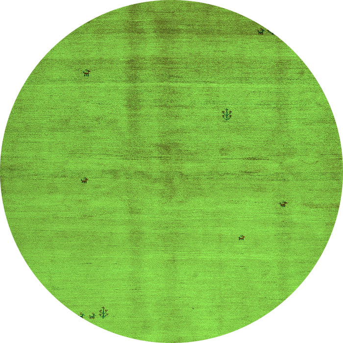 Machine Washable Abstract Green Contemporary Area Rugs, wshcon1405grn