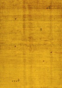 Abstract Yellow Contemporary Rug, con1405yw