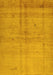 Abstract Yellow Contemporary Rug, con1405yw