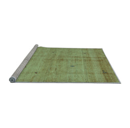 Sideview of Machine Washable Abstract Light Blue Contemporary Rug, wshcon1405lblu