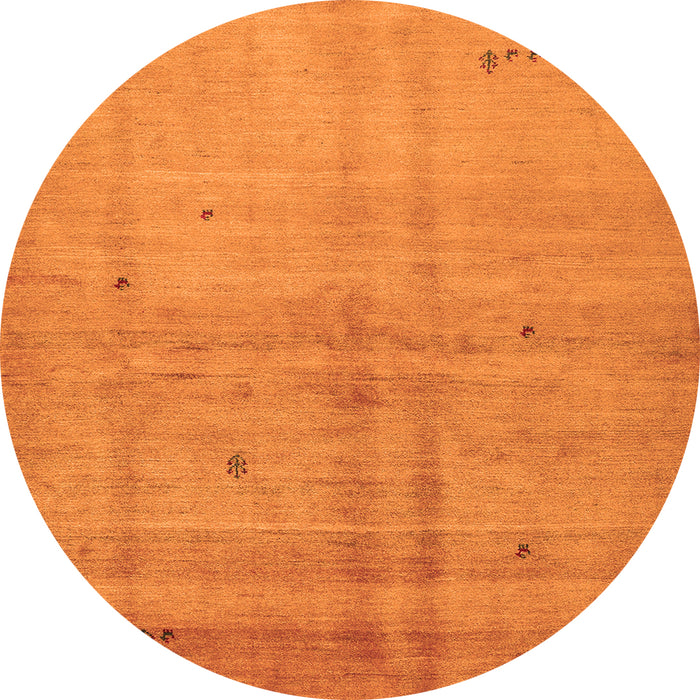 Square Abstract Orange Contemporary Rug, con1405org