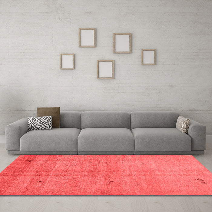 Contemporary Red Washable Rugs