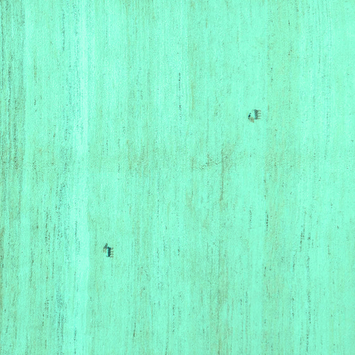 Square Machine Washable Solid Turquoise Modern Area Rugs, wshcon1406turq