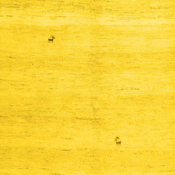 Machine Washable Solid Yellow Modern Rug, wshcon1406yw