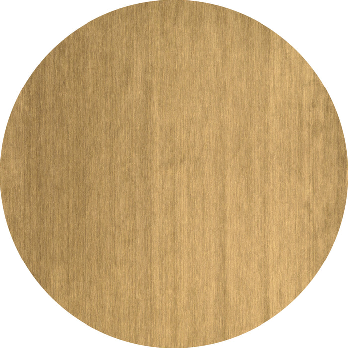 Round Abstract Brown Contemporary Rug, con1407brn