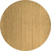 Round Abstract Brown Contemporary Rug, con1407brn