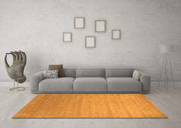 Machine Washable Abstract Orange Contemporary Area Rugs in a Living Room, wshcon1407org