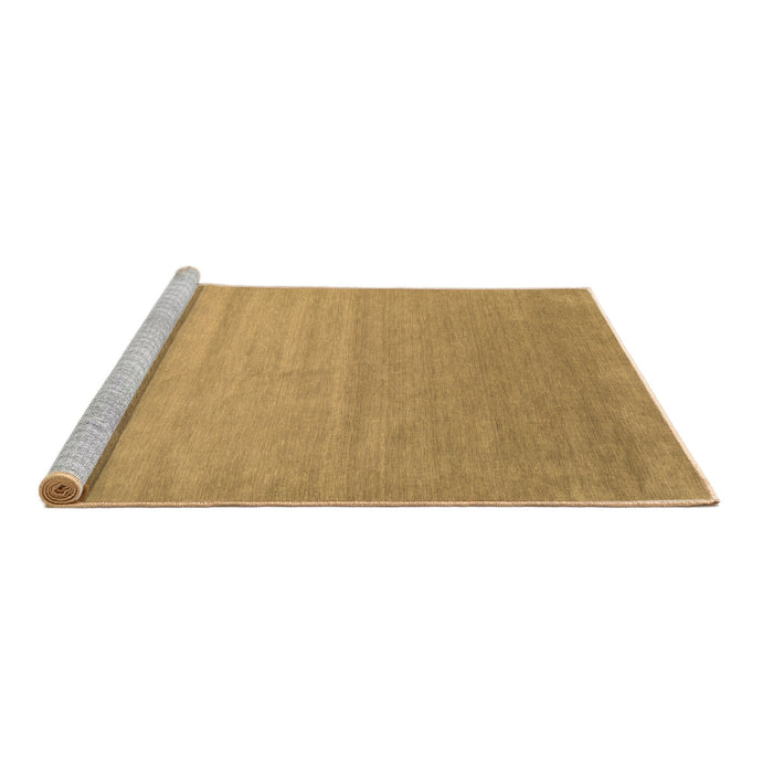 Sideview of Machine Washable Abstract Brown Contemporary Rug, wshcon1407brn