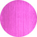 Round Machine Washable Abstract Pink Contemporary Rug, wshcon1407pnk