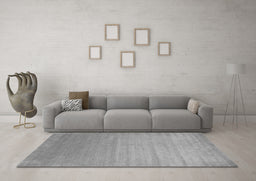 Machine Washable Abstract Gray Contemporary Rug in a Living Room,, wshcon1407gry