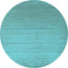 Round Machine Washable Abstract Light Blue Contemporary Rug, wshcon1407lblu