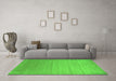 Machine Washable Abstract Green Contemporary Area Rugs in a Living Room,, wshcon1407grn