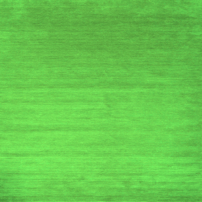 Round Machine Washable Abstract Green Contemporary Area Rugs, wshcon1407grn