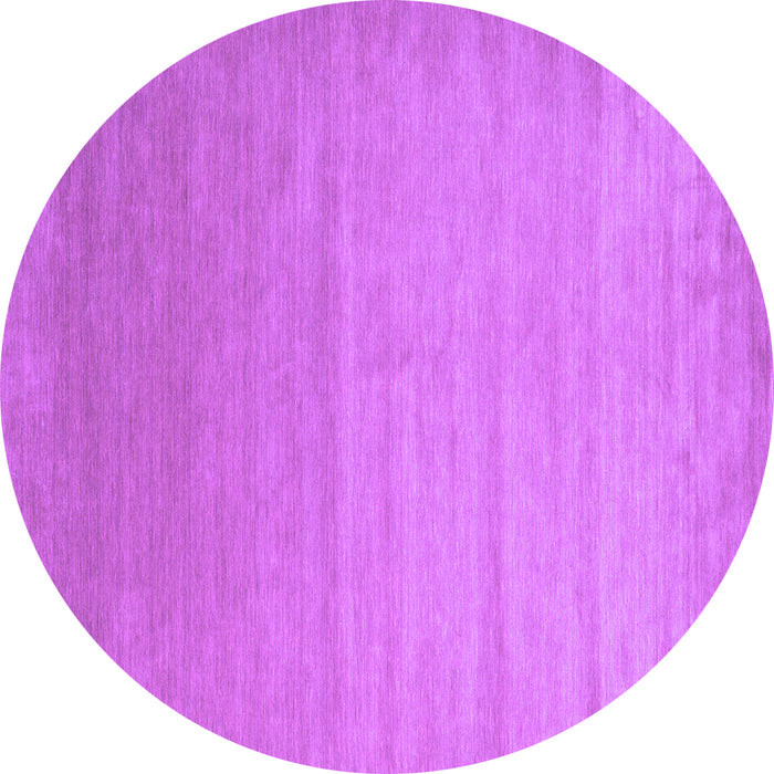 Round Machine Washable Abstract Purple Contemporary Area Rugs, wshcon1407pur