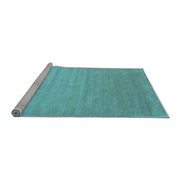 Sideview of Machine Washable Abstract Light Blue Contemporary Rug, wshcon1407lblu